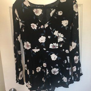 Kendall + Kylie floral romper with pockets